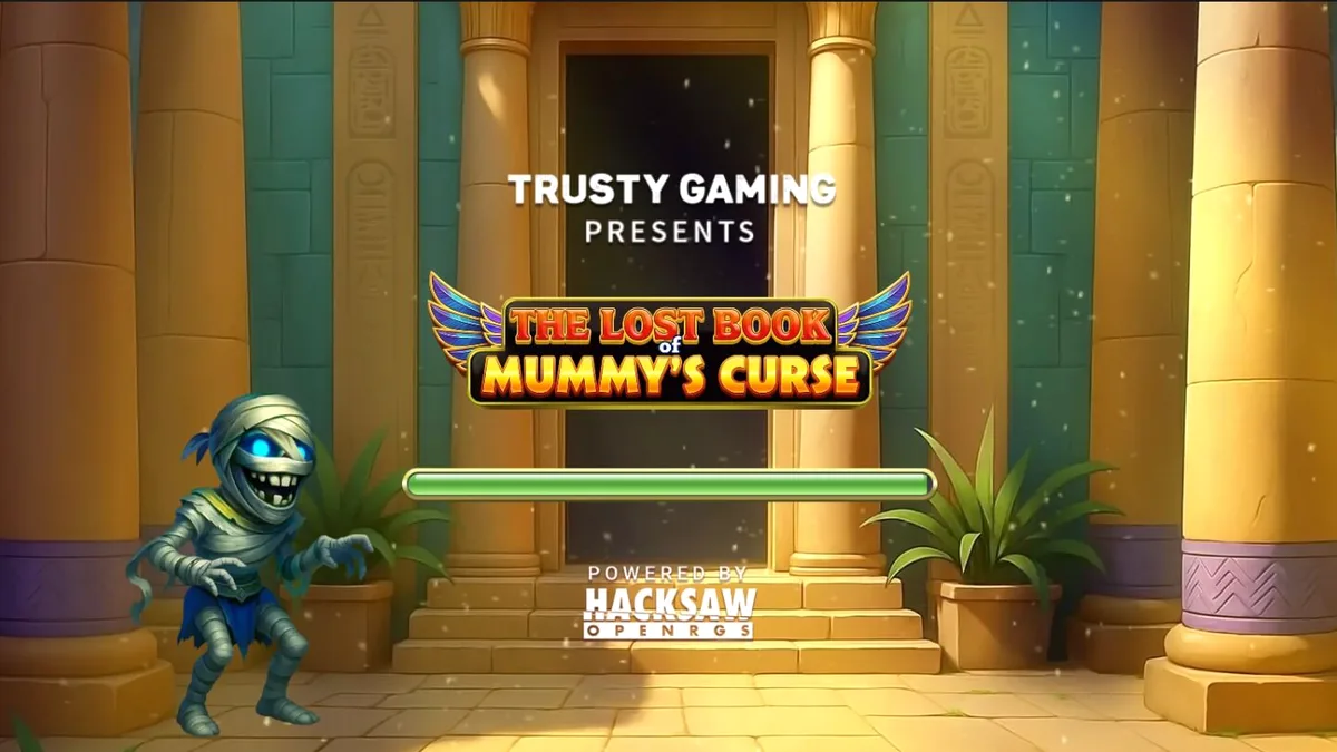 Mumi lucu sebagai maskot dalam slot The Lost Book of Mummy’s Curse